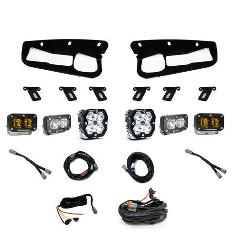 Ford  Bronco (21-26) S2 SAE Amber  S2 Sport D/C Clear  Squadron 2.0 Sport Clear Spot  Steel Bumper W/ Upfitter