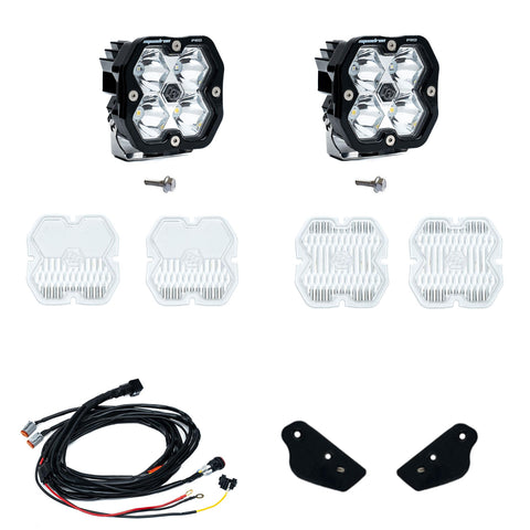 Ford Bronco (21-26)  Bronco Raptor (22-26)  A-Pillar Kit Toggle  Squadron Pro 2.0  Clear  Spot