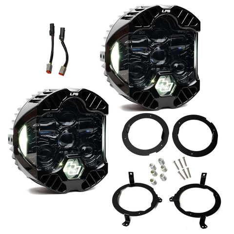 DOT LP6 LED Headlight Kit - Jeep 2018-2026 Wrangler JL; 2020-2026 Gladiator JT; NOTE W/LED Headlights (White)