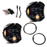 DOT LP6 LED Headlight Kit - Jeep 2007-2018 Wrangler JK; NOTE: W/LED Headlights (Amber)
