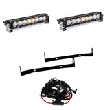 S8 Dual 10 Inch Grille Upper Kit - '14-18 4Runner (Driving/Combo; Clear)