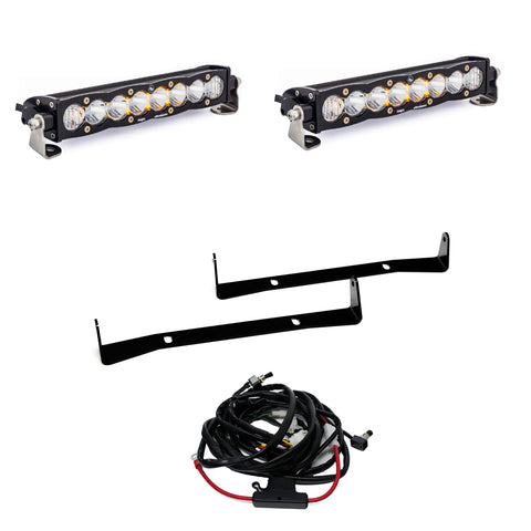 S8 Dual 10 Inch Grille Upper Kit - '14-18 4Runner (Driving/Combo; Clear)