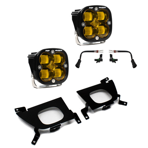Squadron SAE Fog Pocket Kit - '19-22 Silverado 1500 / '20-22 2500HD/3500HD (SAE Fog; Baja Amber)