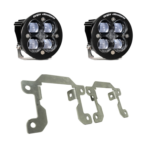 Squadron SAE Fog Pocket Kit - '19-23 Ranger; '21-25 Bronco W/ OE Plastic Bumper (SAE Fog; Clear)