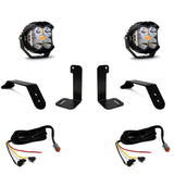 LP4 Pro Bumper Kit - '20-26 Gladiator / '18-26 Wrangler JL; W/ OE Plastic Bumper (Driving/Combo; Clear; Upfitter Wiring)