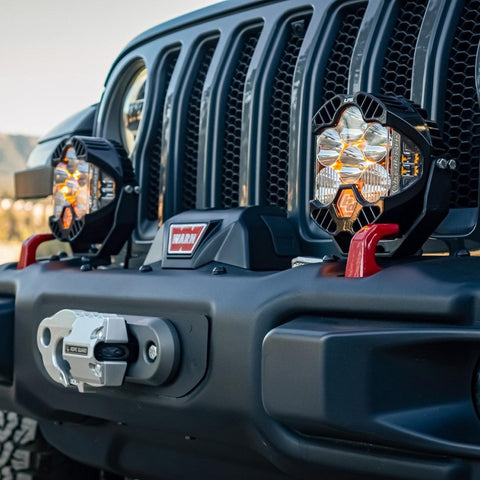 LP6 Pro Bumper Kit - '20-26 Gladiator / '18-26 Wrangler JL; W/ OE Steel Bumper (Driving/Combo; Clear; Toggle Wiring)