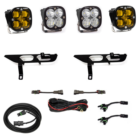 Squadron SAE/Sport Fog Pocket Kit - '21-23 F-150 W/o DRL (SAE Fog; Baja Amber; Toggle Wiring)