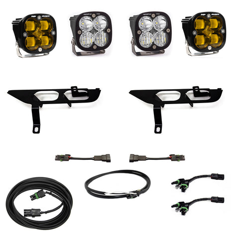 Squadron SAE/Pro Fog Pocket Kit - '21-23 F-150 W/o DRL (SAE Fog; Baja Amber; Upfitter Wiring)