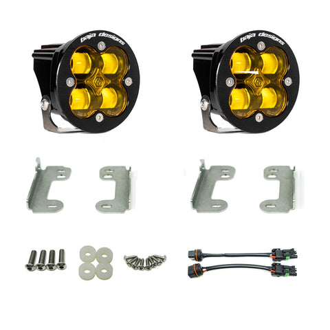 Squadron-R SAE Fog Pocket Kit - '10-18 Wrangler JK; W/ Standard OE Bumper (SAE Fog; Baja Amber)