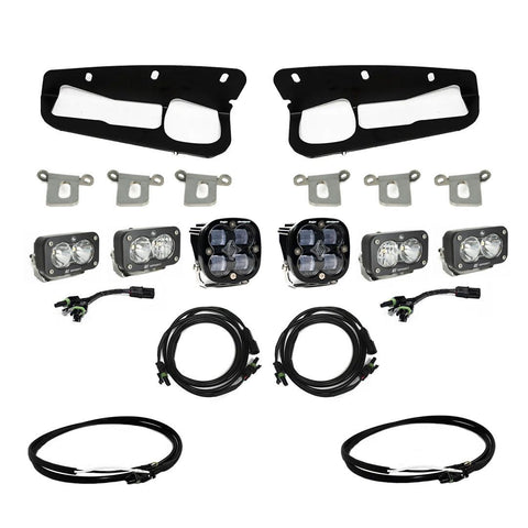 Squadron SAE/Dual S2 Sport Steel Bumper Fog Pocket Kit - '21-26 Bronco; '22-26 Bronco Raptor; Steel Bumper (SAE Fog; Clear; Upfitter Wiring)