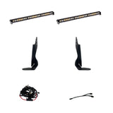 S8 Dual 30 Inch Grille Kit - '20-23 Sierra 2500HD/3500HD Exc. AT4 (Driving/Combo; Clear)