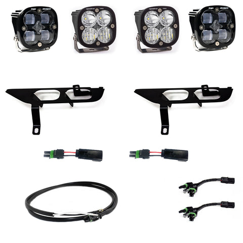 Squadron SAE/Pro Fog Pocket Kit - '21-23 F-150 W/ DRL (SAE Fog; Clear; Upfitter Wiring)
