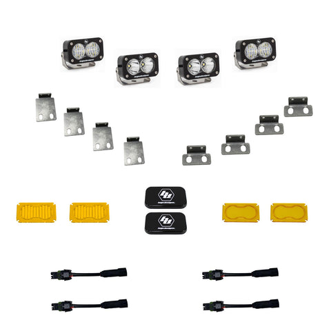 S2 Pro Dual Fog Pocket Kit - '21-26 F-150 Raptor  '24-26 F-150 Raptor 37/R (Multi-Pattern; Clear)