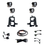 S1 Dual Fog Pocket Kit - '19-22 Sierra 1500 (Wide Cornering/Spot; Clear/Clear)