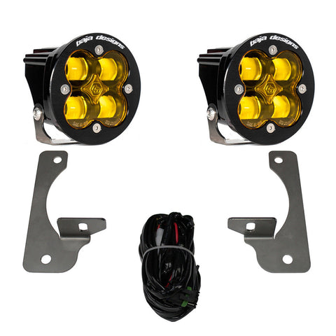 Jeep JK Squadron-R SAE Fog Pocket Light Kit - Jeep 2007-09 Wrangler JK; NOTE: W/ Premium OE Bumper (Baja Amber)