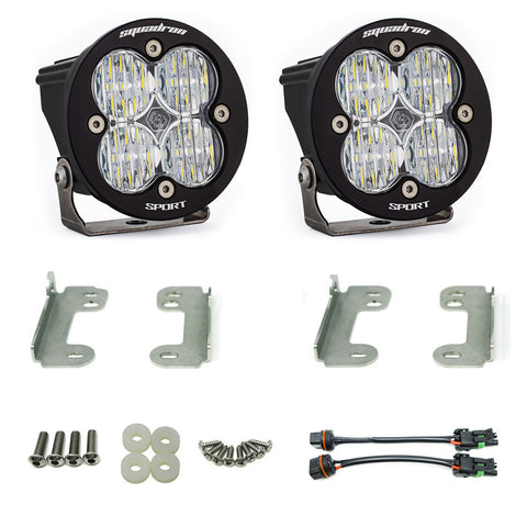 Jeep JK Squadron-R Sport Fog Pocket Light Kit - Jeep 2007-09 Wrangler JK; NOTE: W/ Standard OE Bumper (Clear)