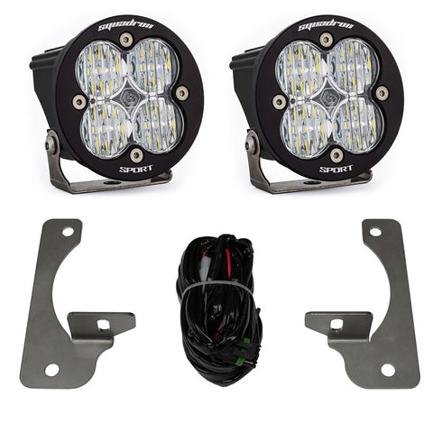 Jeep JK Squadron-R Sport Fog Pocket Light Kit - Jeep 2007-09 Wrangler JK; NOTE: W/ Premium OE Bumper (Clear)
