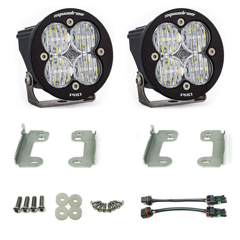 Jeep JK Squadron-R Pro Fog Pocket Light Kit - Jeep 2007-09 Wrangler JK; NOTE: W/ Standard OE Bumper (Clear)