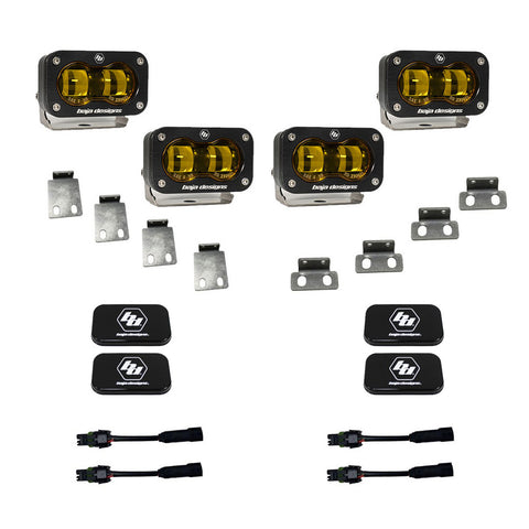S2 SAE Amber Fog Pocket Kits - Ford '21-26 F-150 Raptor  '24-26 F-150 Raptor 37/R
