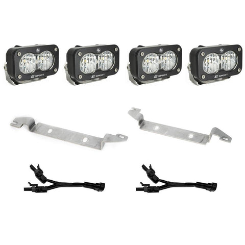 S2 Sport Dual Fog Pocket Light Kit - 2024-2026 Tacoma (Wide Cornering; Clear)
