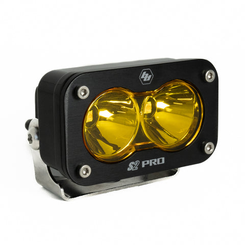 S2 Pro Black LED Light Pod (Spot; Baja Amber)