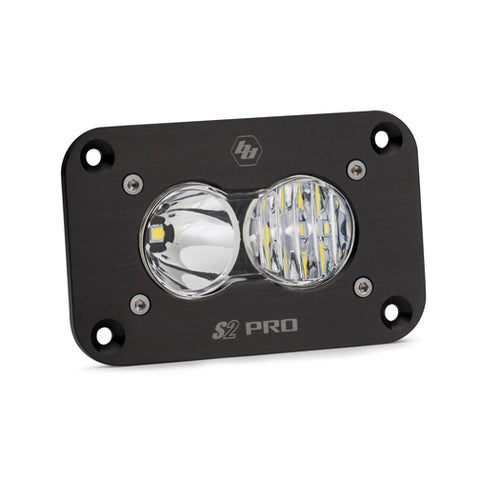 S2 Pro Black Flush Mount LED Light Pod (Driving/Combo; Clear)