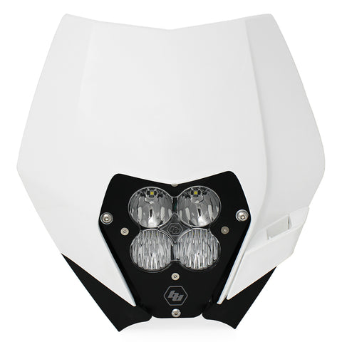XL Pro (A/C) Headlight Kit W/ Shell - '08-09 200 XC; '08-12 200 XC-W/250 SX/XC; '08-10 250 XC-F/XCF-W; '08-12 250 XC-W/300 XC/XC-W; '09-11 400 XC-W; '08-11 450 EXC-R; '08-12 450 XC-F/XC-W; '08-11 530 EXC-R/530 XC-W (Driving/Combo; Clear)