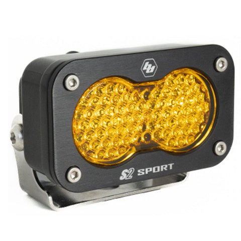 S2 Sport Black LED Light Pod (Work/Scene; Baja Amber)