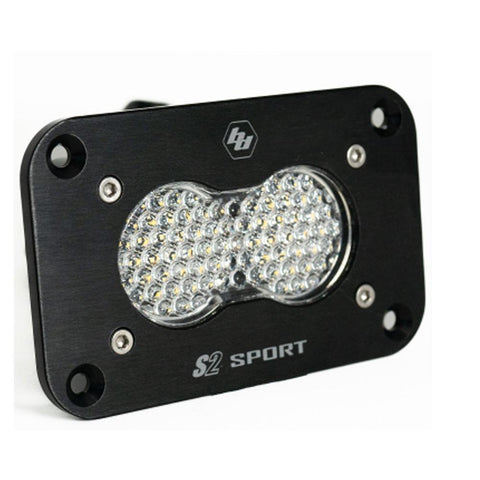 S2 Sport Black Flush Mount LED Light Pod (Work/Scene; Clear)
