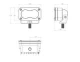 S2 Sport Black LED Light Pod Pair (Spot; Clear)