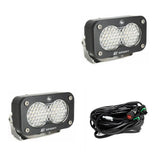 S2 Sport Black LED Light Pod Pair (Work/Scene; Clear)