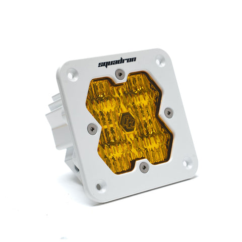 Squadron 2.0 Sport  White  Flush Mount  LED Wide Wronering  Baja Amber