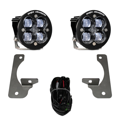 Squadron R SAE Fog Pocket Light Kit - Jeep 2010-18 Wrangler JK; NOTE: W/ Premium OE Bumper (SAE Fog; Clear)
