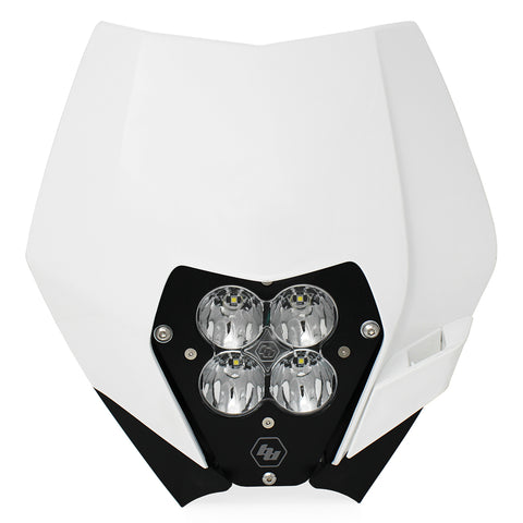 XL80 (D/C) Headlight Kit W/ Shell - '08-13 250 XCF-W; '12-13 350 EXC-F; '09-10 400 XC-W; '08-11 450 EXC-R; '08-12 450 XC-W; '12-13 500 EXC; '12-13 500 XC-W; '08-11 530 EXC-R/530 XC-W (Trail; Clear)