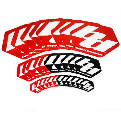 Baja Designs Sticker Pack (Small; Red/Black)