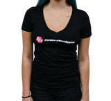 Baja Designs Womens V-Neck T-Shirt (Size M; Black)