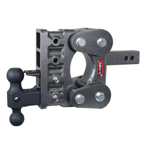 GEN-Y Hitch 2" Shank 5" Drop 1.7K Tw 16K Hitch With Dual-Ball Pintle Lock - GH-1224