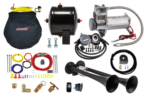 Kleinn Air Horns - HKUTV - Black Dual Air Horn Kit