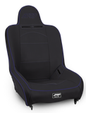 Premier High Back Suspension Seat; Black & Purple Vinyl
