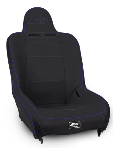 Premier High Back Suspension Seat; Black & Purple Vinyl