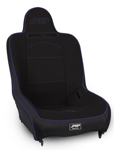 Premier High Back Suspension Seat; Black & Purple Tweed