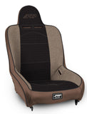 Premier High Back Suspension Seat; Tan And Black Tweed
