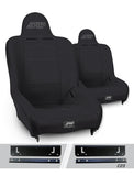 Premier High Back Suspension Seats Kit For 97-02 Jeep Wrangler TJ (Pair)  Black