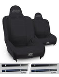 Premier High Back Suspension Seats Kit For 03-06 Jeep Wrangler TJ (Pair)  Black
