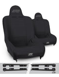 Premier High Back Suspension Seats Kit For Jeep Wrangler JK/JKU (Pair)  Black