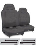 Enduro High Back Reclining Suspension Seats Kit For Jeep Wrangler CJ7/YJ (Pair)  Grey