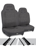 Enduro High Back Reclining Suspension Seats Kit For 95-01 Jeep Cherokee XJ (Pair)  Grey