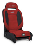 Enduro High Back Reclining Suspension Seat  Passenger Side; Black And Red