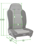 Enduro Low Back Reclining Suspension Seat  Driver Side