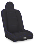 Daily Driver High Back Suspension Seat; Black & Purple Vinyl